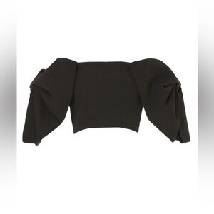 TOCCIN X RTR Crop Top Bow Sleeve Black 10